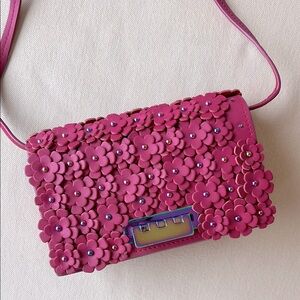Zac Posen Floral Hot Pink Shoulder Bag